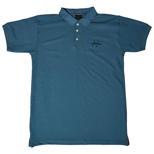Metallic Blue Polo T-Shirt - AA4